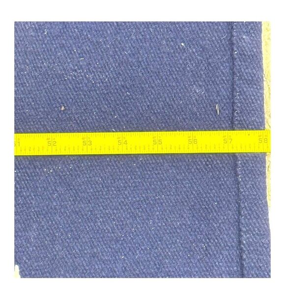 Vintage Navajo Inspired Southwest Woven Rug Geometric Red White Navy Blue Runner - Picture 4 of 7